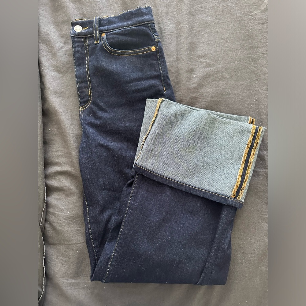 Zara jeans with large cuff